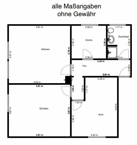 Familienfreundliche 3-Zimmer-Wohnung in Velbert